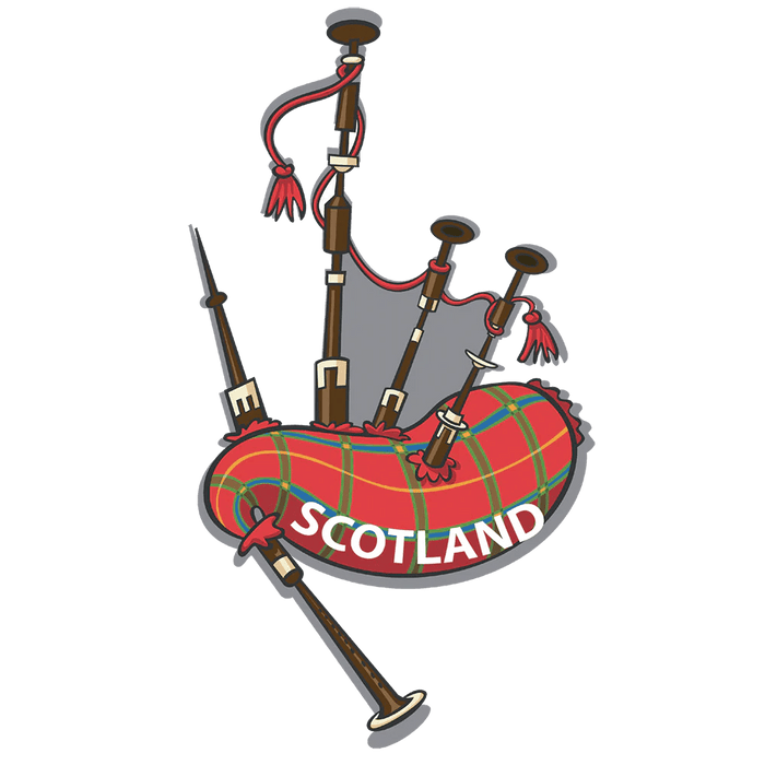 Scotland Metallic Magnet – Highland Coo, Nessie, or Bagpipes - Heritage Of Scotland - Bagpipes