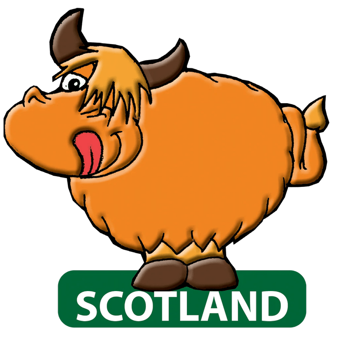 Scotland Metallic Magnet – Highland Coo, Nessie, or Bagpipes - Heritage Of Scotland - Highland Coo
