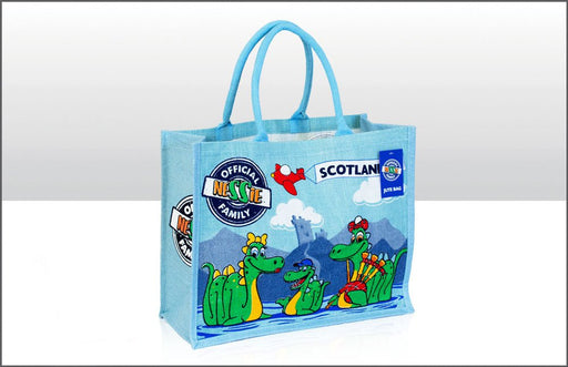 Scotland Nessie Jute Bag With Gusset - Heritage Of Scotland - N/A