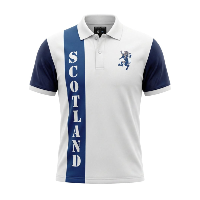 Scotland Richard Polo Shirt White - Navy - Heritage Of Scotland - WHITE/NAVY / S