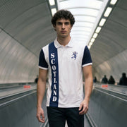 Scotland Richard Polo Shirt White - Navy - Heritage Of Scotland - WHITE/NAVY / S