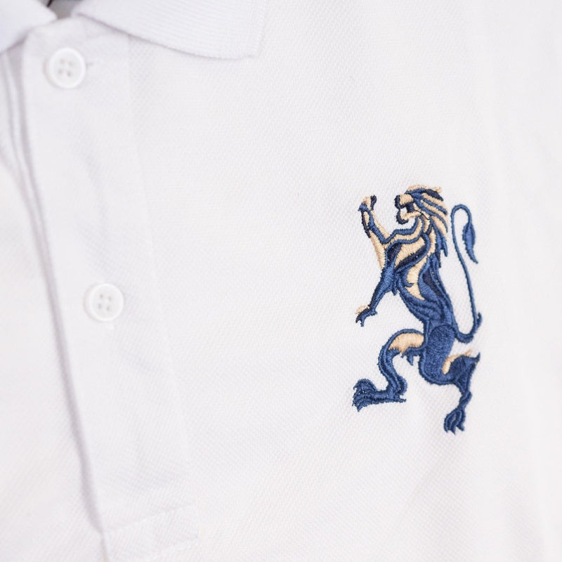 Scotland Richard Polo Shirt White - Navy - Heritage Of Scotland - WHITE/NAVY / S