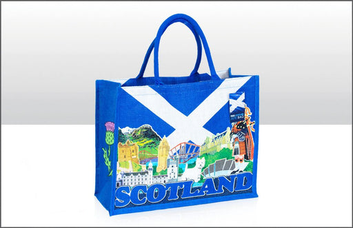 Scotland Skyline Jute Bag With Gusset - Heritage Of Scotland - N/A