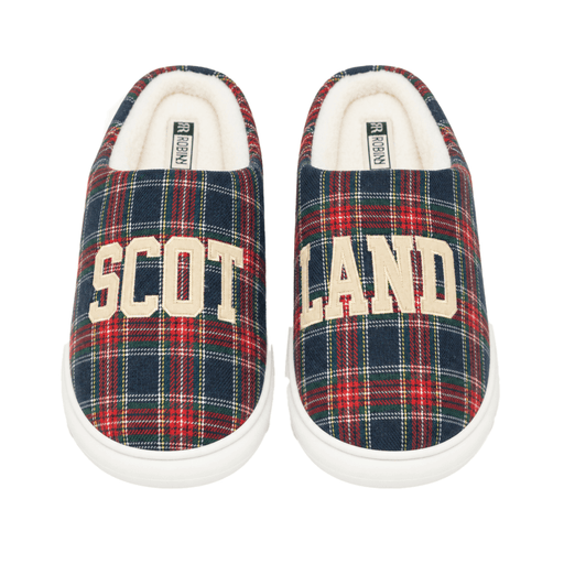 Scotland Tartan Cosy Slippers with Fleece Lining - Stewart Royal - Heritage Of Scotland - STEWART NAVY / M