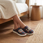 Scotland Tartan Cosy Slippers with Fleece Lining - Stewart Royal - Heritage Of Scotland - STEWART NAVY / M