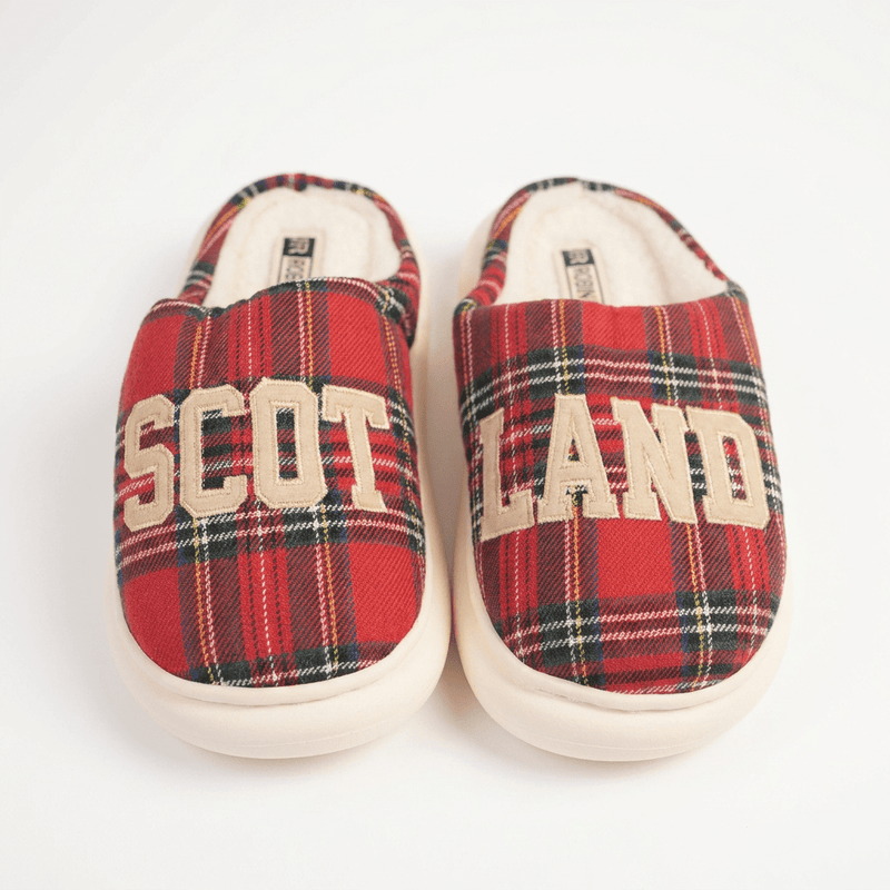 Scotland Tartan Cosy Slippers with Fleece Lining - Stewart Royal - Heritage Of Scotland - STEWART ROYAL / M