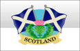 Scotland Thistle & Flag Resin Magnet - Heritage Of Scotland - NA