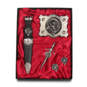 Scots Piper Clan Badge, Kilt Pin, Lapel Pin, Cufflinks, Keyring/Key Fob & Gift Set — Fine Pewter by Art Pewter — Made in Scotland (Shiny Finish) - Heritage Of Scotland - Gift Set