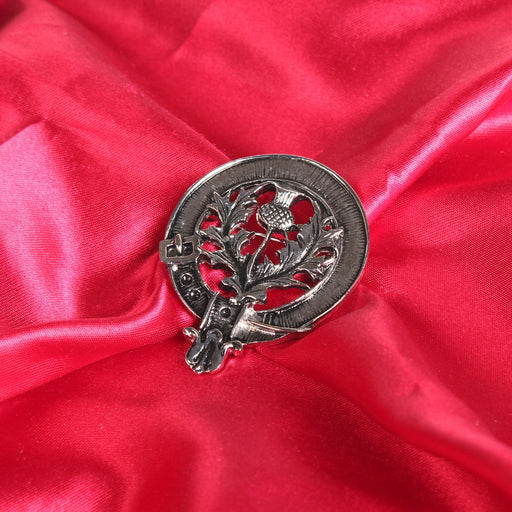 Scots Thistle Clan Badge, Kilt Pin, Lapel Pin, Cufflinks, Keyring/Key Fob & Gift Set — Fine Pewter by Art Pewter — Made in Scotland (Shiny Finish) - Heritage Of Scotland - Badge