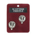Scots Thistle Clan Badge, Kilt Pin, Lapel Pin, Cufflinks, Keyring/Key Fob & Gift Set — Fine Pewter by Art Pewter — Made in Scotland (Shiny Finish) - Heritage Of Scotland - Cufflinks