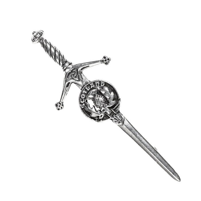 Scots Thistle Clan Badge, Kilt Pin, Lapel Pin, Cufflinks, Keyring/Key Fob & Gift Set — Fine Pewter by Art Pewter — Made in Scotland (Shiny Finish) - Heritage Of Scotland - Kilt Pin