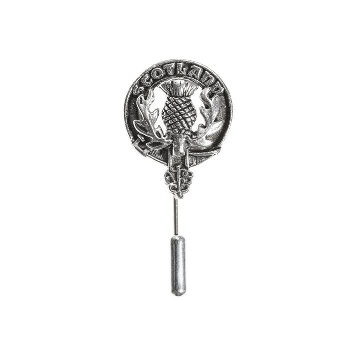 Scots Thistle Clan Badge, Kilt Pin, Lapel Pin, Cufflinks, Keyring/Key Fob & Gift Set — Fine Pewter by Art Pewter — Made in Scotland (Shiny Finish) - Heritage Of Scotland - Lapel Pin