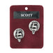 Scott Clan Badge, Kilt Pin, Lapel Pin, Cufflinks, Keyring/Key Fob & Gift Set — Fine Pewter by Art Pewter — Made in Scotland (Shiny Finish) - Heritage Of Scotland - Cufflinks