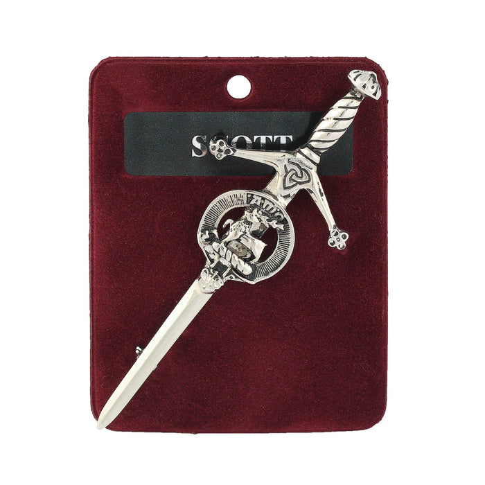 Scott Clan Badge, Kilt Pin, Lapel Pin, Cufflinks, Keyring/Key Fob & Gift Set — Fine Pewter by Art Pewter — Made in Scotland (Shiny Finish) - Heritage Of Scotland - Kilt Pin