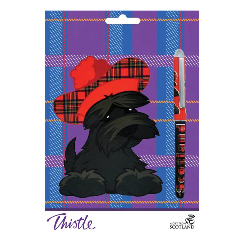 Scottie Dog Notebook & Pen Set – Scottish Terrier Design Stationery - Heritage Of Scotland - Scottie Dog