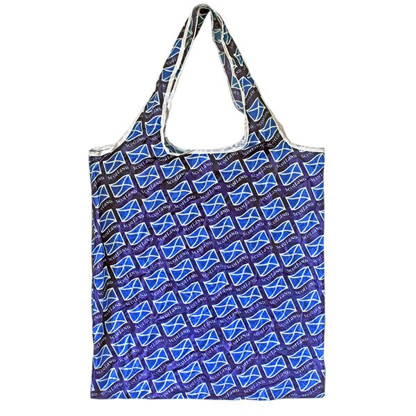 Scottish Foldable Shopping Bags – Nessie, Highland Coo & Saltire Designs - Heritage Of Scotland - Saltire