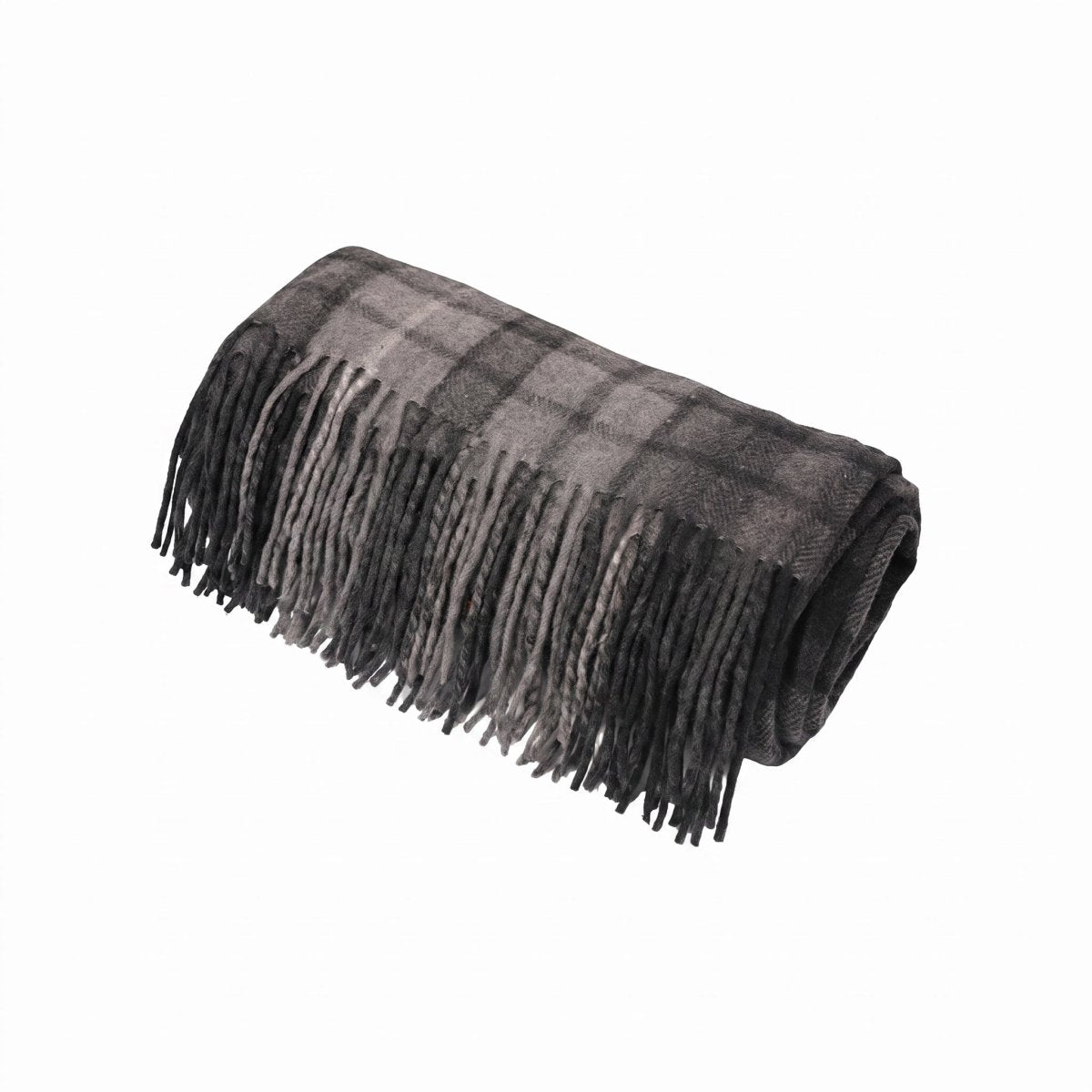 Scottish Highland Tartan Wool Blend Blanket Throw - BUCHANAN GREY - Heritage Of Scotland -