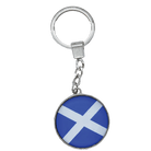 Scottish Keyrings – Glass - Look Saltire & Westies or Hand - Painted Westie - Heritage Of Scotland - Glass - Look Saltire