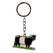 Scottish Keyrings – Metal & Charm Keyrings with Puffin, Coo, Nessie & More - Heritage Of Scotland - Belted Galloway