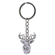 Scottish Keyrings – Metal & Charm Keyrings with Puffin, Coo, Nessie & More - Heritage Of Scotland - Highland stag head
