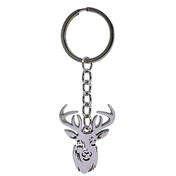 Scottish Keyrings – Metal & Charm Keyrings with Puffin, Coo, Nessie & More - Heritage Of Scotland - Highland stag head
