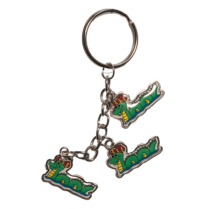 Scottish Keyrings – Metal & Charm Keyrings with Puffin, Coo, Nessie & More - Heritage Of Scotland - Nessie Charm