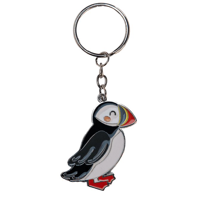 Scottish Keyrings – Metal & Charm Keyrings with Puffin, Coo, Nessie & More - Heritage Of Scotland - Puffin