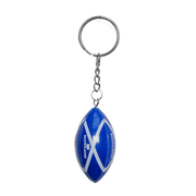 Scottish Keyrings – Metal & Charm Keyrings with Puffin, Coo, Nessie & More - Heritage Of Scotland - Rugby Ball
