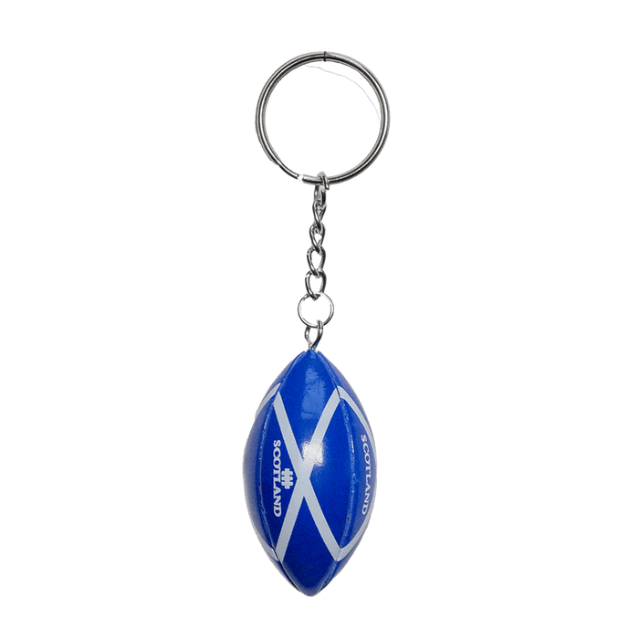 Scottish Keyrings – Metal & Charm Keyrings with Puffin, Coo, Nessie & More - Heritage Of Scotland - Rugby Ball