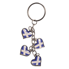 Scottish Keyrings – Metal & Charm Keyrings with Puffin, Coo, Nessie & More - Heritage Of Scotland - Saltire Heart Charm