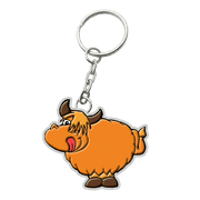 Scottish Metal & Epoxy Keyrings – Piper, Nessie, Bagpipes or Coo - Heritage Of Scotland - Highland Coo