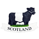 Scottish Polyresin Fridge Magnets – Fun Souvenirs with Iconic Designs - Heritage Of Scotland - Belted Galloway