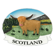 Scottish Polyresin Fridge Magnets – Fun Souvenirs with Iconic Designs - Heritage Of Scotland - Highland Coo Scotland