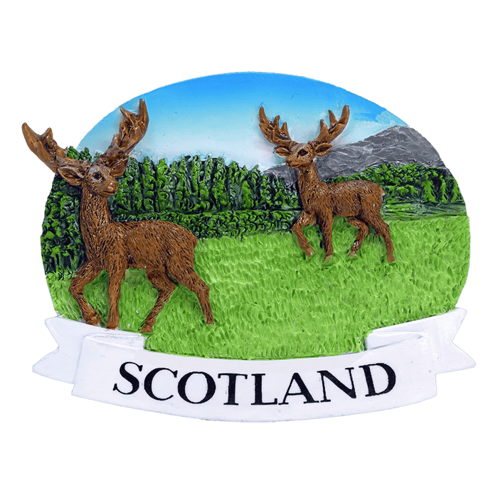 Scottish Polyresin Fridge Magnets – Fun Souvenirs with Iconic Designs - Heritage Of Scotland - Highland Stag Scotland