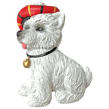 Scottish Polyresin Fridge Magnets – Fun Souvenirs with Iconic Designs - Heritage Of Scotland - Westie with Tartan Tammy Hat