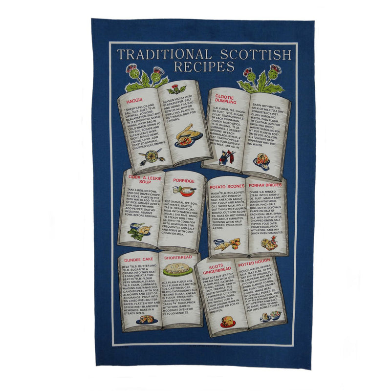 Scottish Recipes Kitchen Tea Towel - Heritage Of Scotland - NA