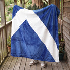 Scottish Saltire Flag Fleece Throw Blanket – Blue & White - Heritage Of Scotland -