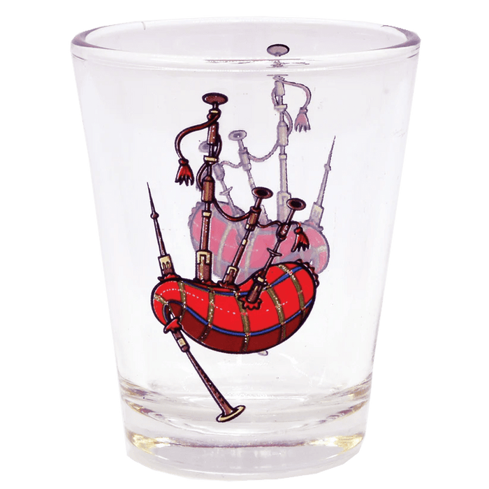 Scottish Shot Glasses – Saltire, Nessie, Piper, Coo & More - Heritage Of Scotland - Bagpipe