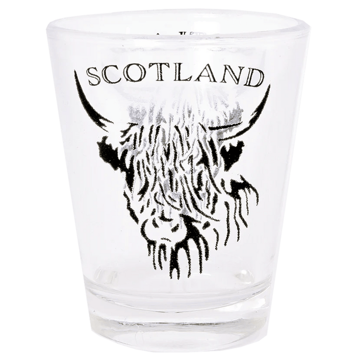 Scottish Shot Glasses – Saltire, Nessie, Piper, Coo & More - Heritage Of Scotland - Highland Coo