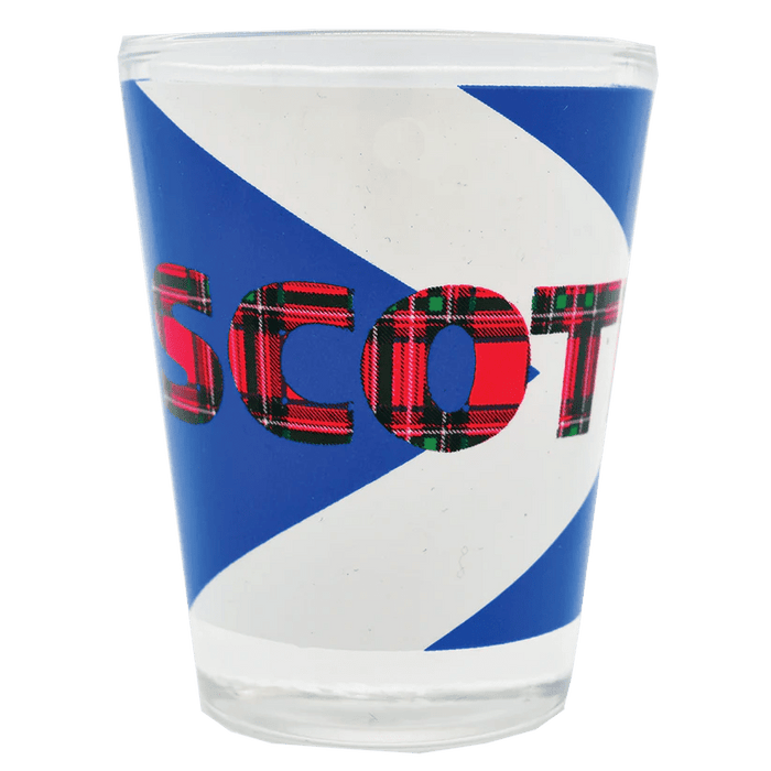 Scottish Shot Glasses – Saltire, Nessie, Piper, Coo & More - Heritage Of Scotland - Saltire 'Scotland'