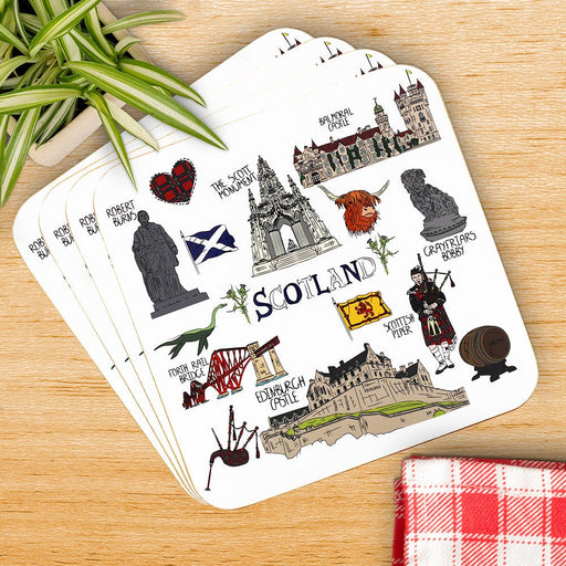 Scottish Sketch Coasters S4 - Heritage Of Scotland - N/A