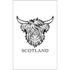 Scottish Tea Towels – 100% Cotton | Coo, Nessie, Stag, Map & More (45x70cm) - Heritage Of Scotland - Highland Coo