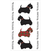 Scottish Tea Towels – 100% Cotton | Coo, Nessie, Stag, Map & More (45x70cm) - Heritage Of Scotland - Scottie Dog