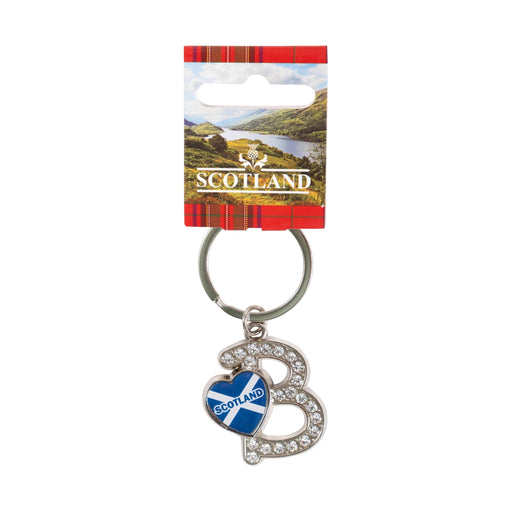 Sct Diamond Alpahbet Keyring - B - Heritage Of Scotland - NA