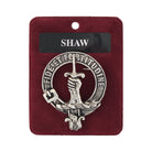 Shaw Clan Badge, Kilt Pin, Lapel Pin, Cufflinks, Keyring/Key Fob & Gift Set — Fine Pewter by Art Pewter — Made in Scotland (Shiny Finish) - Heritage Of Scotland - Badge