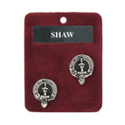 Shaw Clan Badge, Kilt Pin, Lapel Pin, Cufflinks, Keyring/Key Fob & Gift Set — Fine Pewter by Art Pewter — Made in Scotland (Shiny Finish) - Heritage Of Scotland - Cufflinks