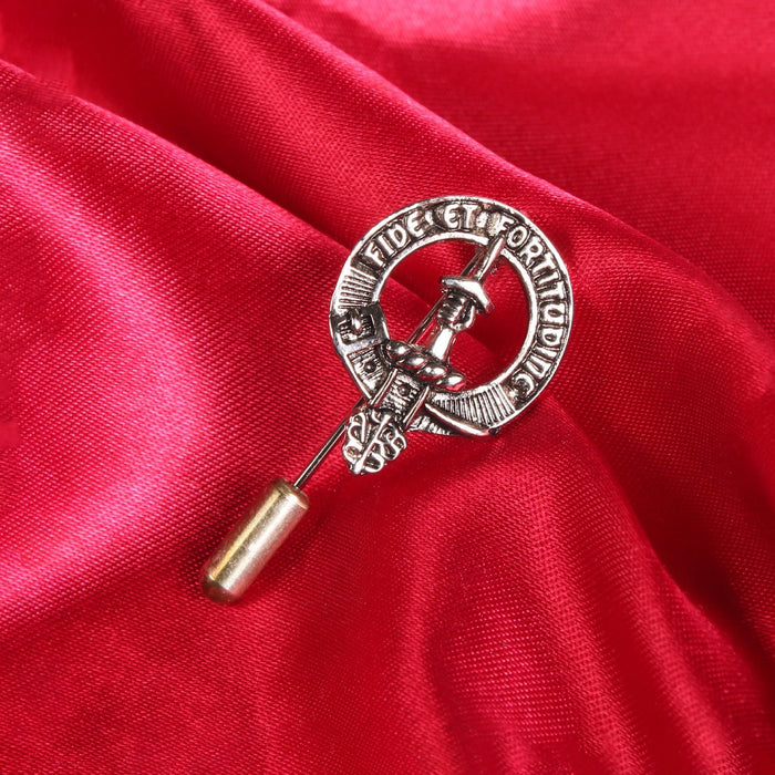 Shaw Clan Badge, Kilt Pin, Lapel Pin, Cufflinks, Keyring/Key Fob & Gift Set — Fine Pewter by Art Pewter — Made in Scotland (Shiny Finish) - Heritage Of Scotland - Lapel Pin