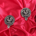 Sinclair Clan Badge, Kilt Pin, Lapel Pin, Cufflinks, Keyring/Key Fob & Gift Set — Fine Pewter by Art Pewter — Made in Scotland (Shiny Finish) - Heritage Of Scotland - Cufflinks