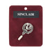 Sinclair Clan Badge, Kilt Pin, Lapel Pin, Cufflinks, Keyring/Key Fob & Gift Set — Fine Pewter by Art Pewter — Made in Scotland (Shiny Finish) - Heritage Of Scotland - Lapel Pin