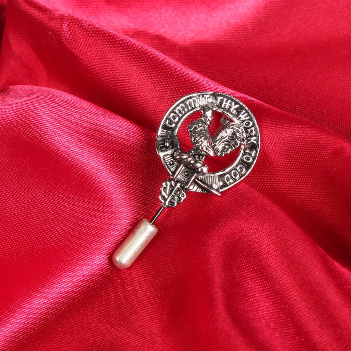 Sinclair Clan Badge, Kilt Pin, Lapel Pin, Cufflinks, Keyring/Key Fob & Gift Set — Fine Pewter by Art Pewter — Made in Scotland (Shiny Finish) - Heritage Of Scotland - Lapel Pin